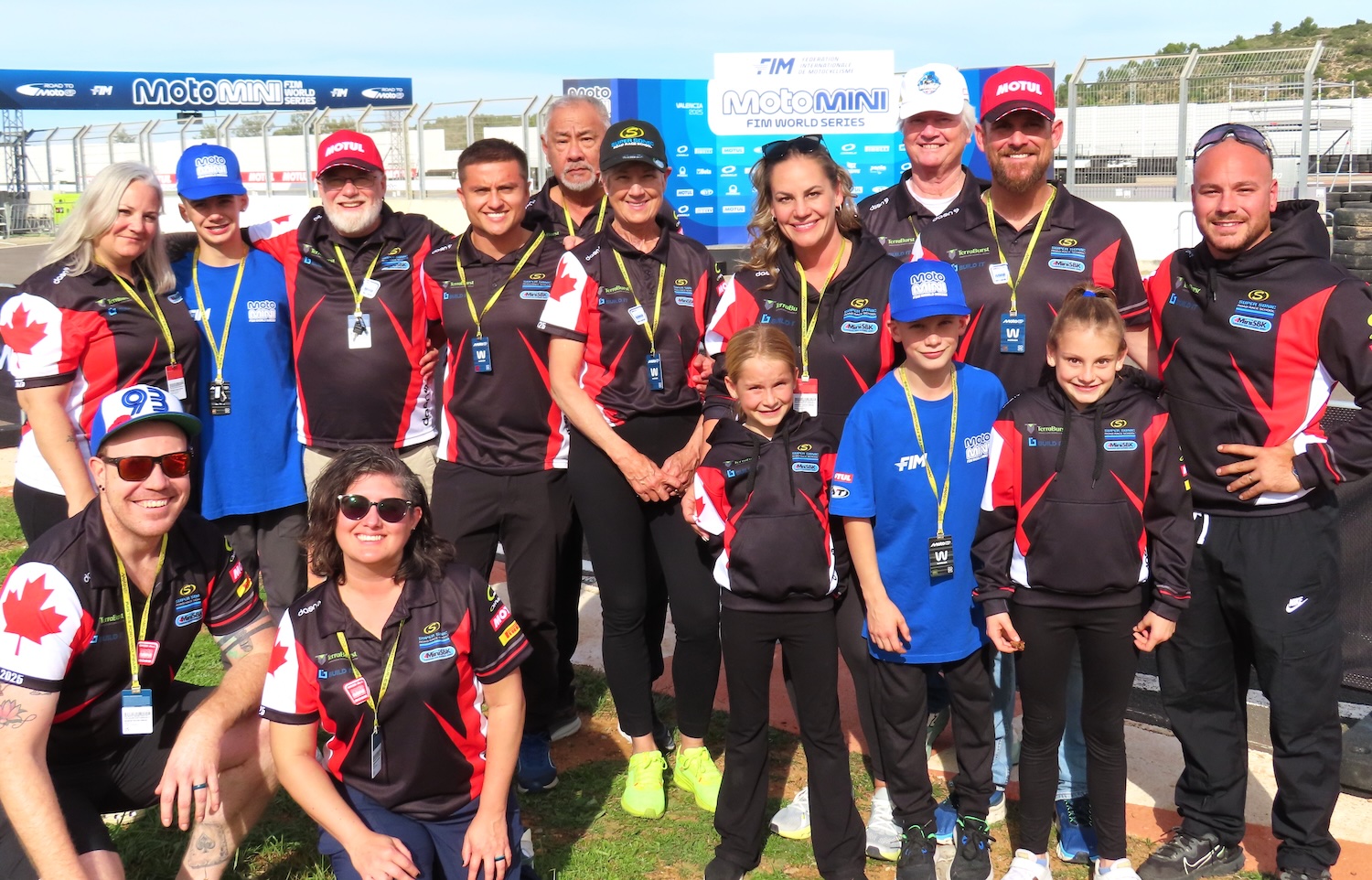Team Canada assembles at Circuit Ricardo Tormo for MotoMini World Championship